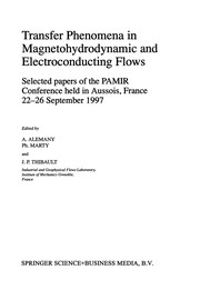 Front cover of Transfer Phenomena in Magnetohydrodynamic and Electroconducting Flows by A. Alemany