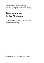 Front cover of Transformation in der Ökonomie by Horst Gischer