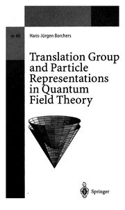 Cover of Translation group and particle representations in quantum field theory by Hans-Jürgen Borchers
