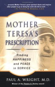 Cover of Mother Teresa's prescription by Paul A. Wright