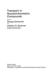 Front cover of Transport in Nonstoichiometric Compounds by George Simkovich