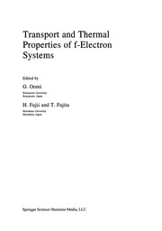 Front cover of Transport and thermal properties of f-electron systems by G. Oomi