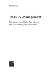 Cover of Treasury Management by Dirk Kaiser