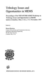 Front cover of Tribology issues and opportunities in MEMS by NSF/AFOSR/ASME Workshop on Tribology Issues and Opportunities in MEMS (1997 Columbus, Ohio)