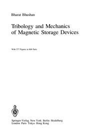 Cover of Tribology and Mechanics of Magnetic Storage Devices by Bharat Bhushan