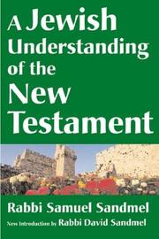 Cover of A Jewish understanding of the New Testament by Samuel Sandmel