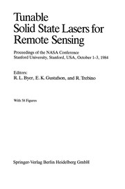 Front cover of Tunable Solid State Lasers for Remote Sensing by United States. National Aeronautics and Space Administration.