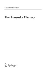 Front cover of The Tunguska mystery by V. V. Rubt͡sov