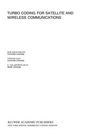 Cover of Turbo coding for satellite and wireless communications by Mohammad Reza Soleymani