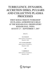 Front cover of Turbulence, dynamos, accretion disks, pulsars and collective plasmas processes by Kodai-Trieste Workshop on Plasma Astrophysics (1st 2007 Kodaikanai, India)