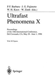 Front cover of Ultrafast Phenomena X by Paul F. Barbara