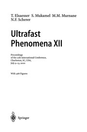 Front cover of Ultrafast Phenomena XII by T. Elsaesser