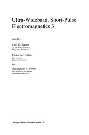 Front cover of Ultra-Wideband, Short-Pulse Electromagnetics 3 by Carl E. Baum