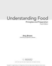Cover of Understanding food by Amy C. Brown