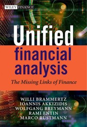 Cover of Unified financial analysis by Willi Brammertz
