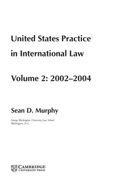 Cover of United States practice in international law by Sean D. Murphy