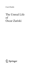 Front cover of The unreal life of Oscar Zariski by Carol Parikh