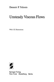 Front cover of Unsteady Viscous Flows by Demetri P. Telionis