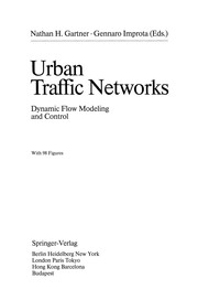 Front cover of Urban Traffic Networks by Nathan H. Gartner