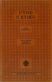 Cover of Uvod u etiku by Peter Singer