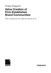 Front cover of Value Creation of Firm-Established Brand Communities by Philipp Wiegandt