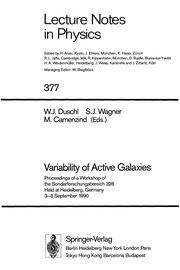Front cover of Variability of active galaxies by M. Camenzind