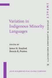 Front cover of Variations in indigenous minority languages by Dennis Richard Preston