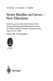 Cover of Vector bundles on curves--new directions by Kumar, S.