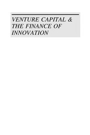 Cover of Venture capital and the finance of innovation by Andrew Metrick