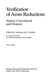 Front cover of Verification of Arms Reductions by Jürgen Altmann