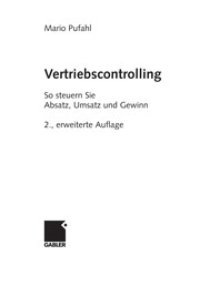 Cover of Vertriebscontrolling by Mario Pufahl