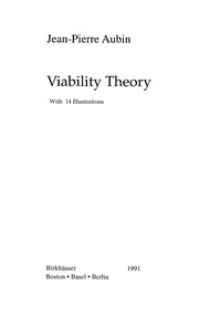 Front cover of Viability theory by Jean Pierre Aubin