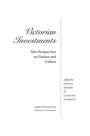 Front cover of Victorian investments by Nancy Henry