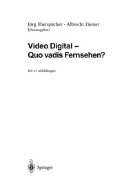 Front cover of Video Digital -- Quo vadis Fernsehen? by Münchner Kreis