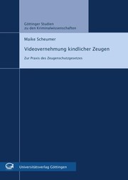Front cover of Videovernehmung kindlicher Zeugen by Maike Scheumer