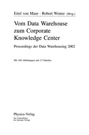 Front cover of Vom Data Warehouse zum Corporate Knowledge Center by DW 2002 Friedrichshafen