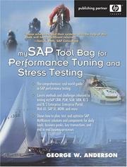 Front cover of mySAP Tool Bag for Performance Tuning and Stress Testing (HP Professional Series) by George W. Anderson