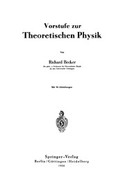 Cover of Vorstufe zur theoretischen Physik by Richard Becker