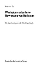 Cover of Wachstumsorientierte Bewertung von Derivaten by Andreas Ott