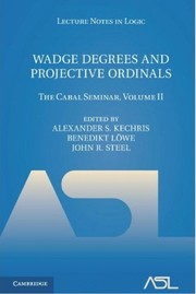 Front cover of Wadge degrees and projective ordinals by Alexander S. Kechris