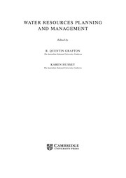 Cover of Water resources planning and management by R. Quentin Grafton