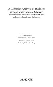 Cover of A Weberian analysis of business groups and financial markets by Sandro Segre