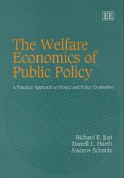 Cover of The welfare economics of public policy by Richard E Just