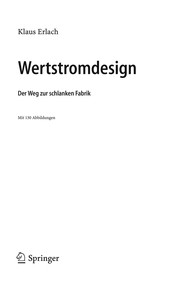 Cover of Wertstromdesign by Klaus Erlach