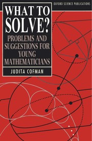 Front cover of What to solve? by Judita Cofman