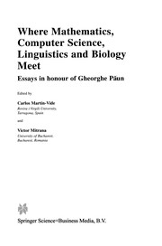 Front cover of Where Mathematics, Computer Science, Linguistics and Biology Meet by Carlos Martín-Vide