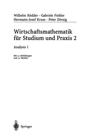 Cover of Wirtschaftsmathematik für Studium und Praxis 2 by Wilhelm Rödder