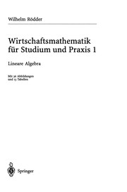 Cover of Wirtschaftsmathematik für Studium und Praxis 1 by Wilhelm Rödder