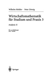Front cover of Wirtschaftsmathematik für Studium und Praxis 3 by Wilhelm Rödder