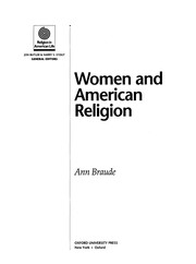 Front cover of Women and American religion by Ann Braude